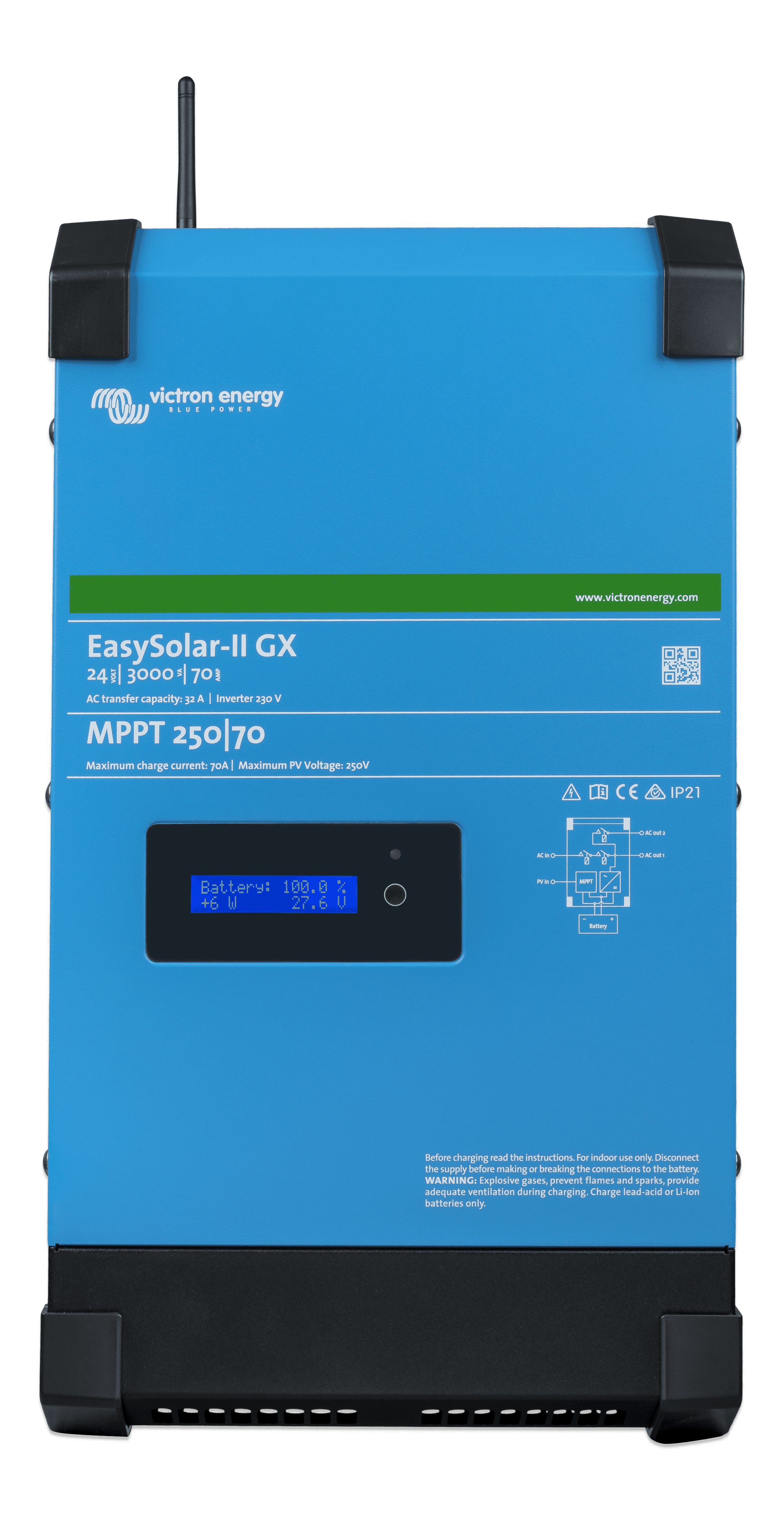 EasySolar-II GX 24V 3000VA (front)  thumbnail