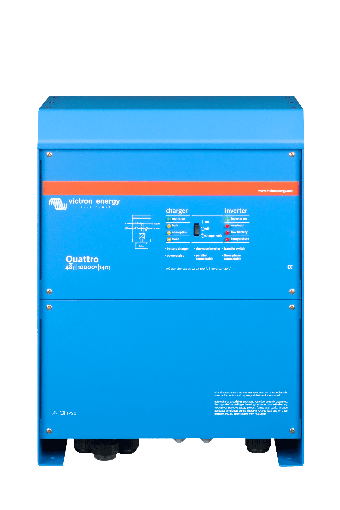 Quattro 48V 10000VA 140A 120V (front) thumbnail