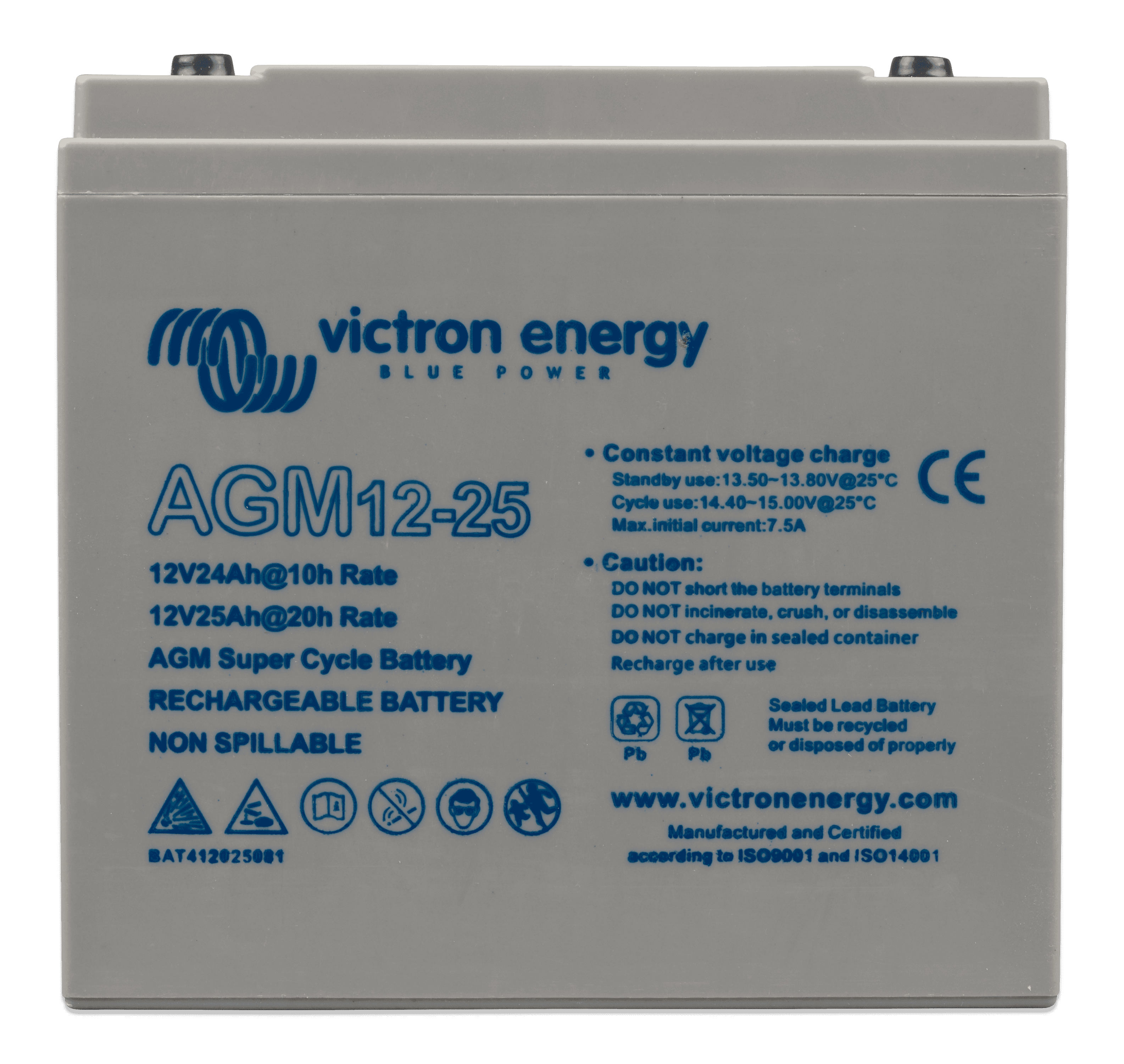 BAT412025081_12v-25Ah AGM Super (front) thumbnail